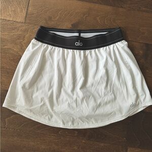 White Alo skort with black trim